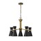 Z-Lite Soriano 5 Light Chandelier, Matte Black & Heritage Brass 728-5MB-HBR - alternate 7